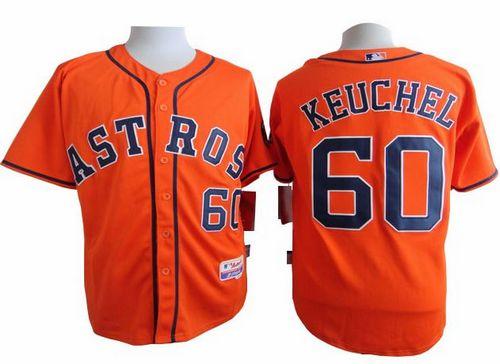 Astros #60 Dallas Keuchel Orange Cool Base Stitched MLB Jersey - Click Image to Close